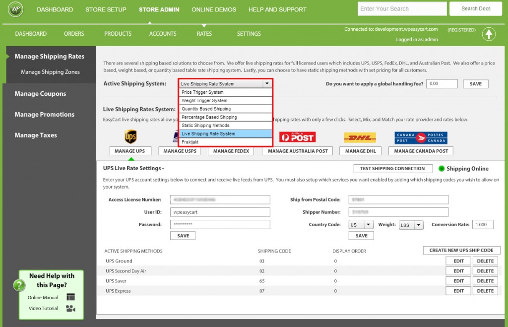 shipping-selection