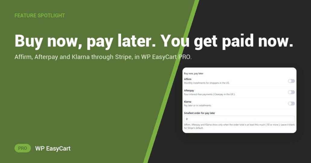 Buy now, pay later. You get paid now.
