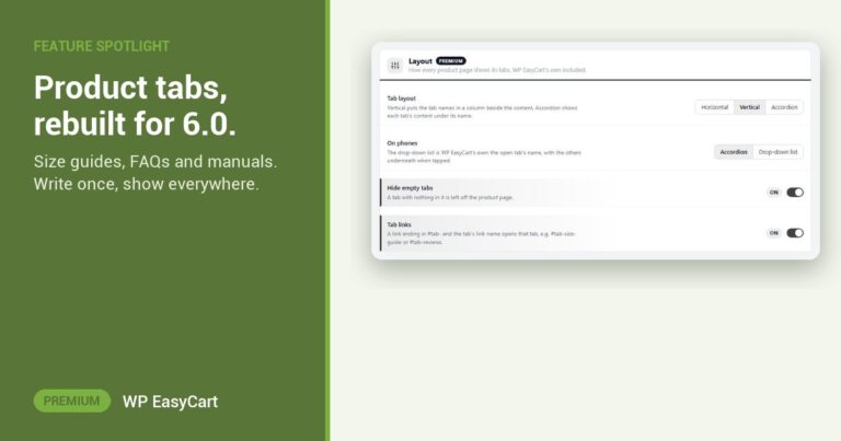 Product tabs, rebuilt for 6.0.