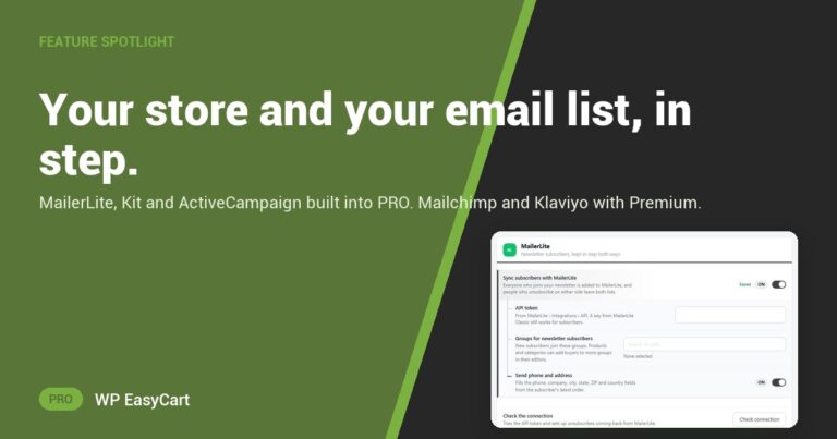 Your store and your email list, in step.
