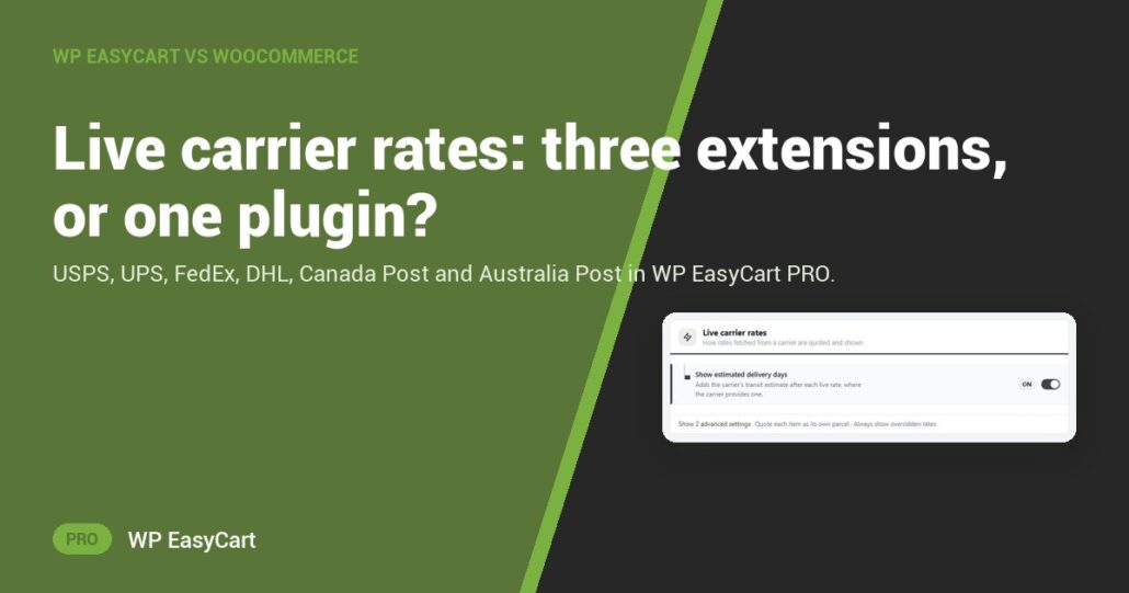 Live carrier rates: three extensions, or one plugin?