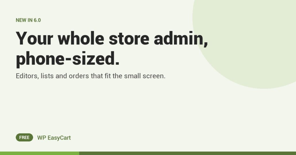 Your whole store admin, phone-sized.