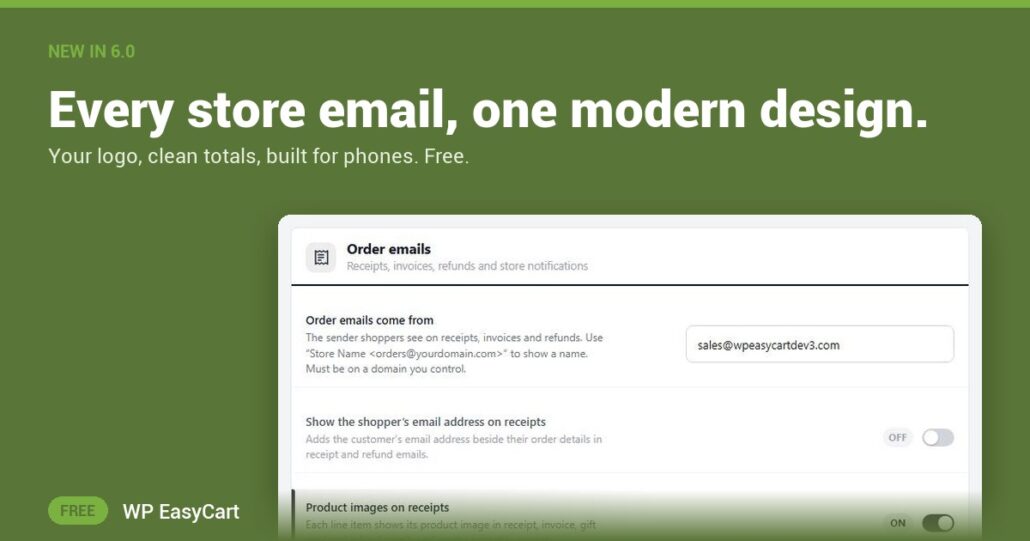 Every store email, one modern design.
