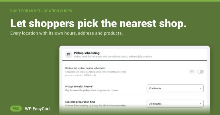 Let shoppers pick the nearest shop.