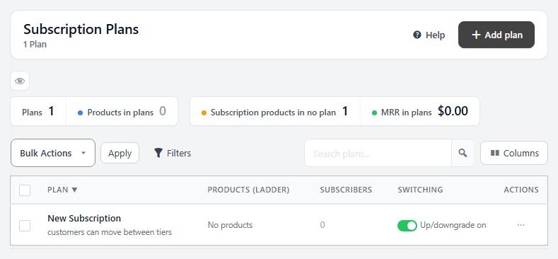 WP EasyCart Products › Subscription Plans, with one plan and its tiers